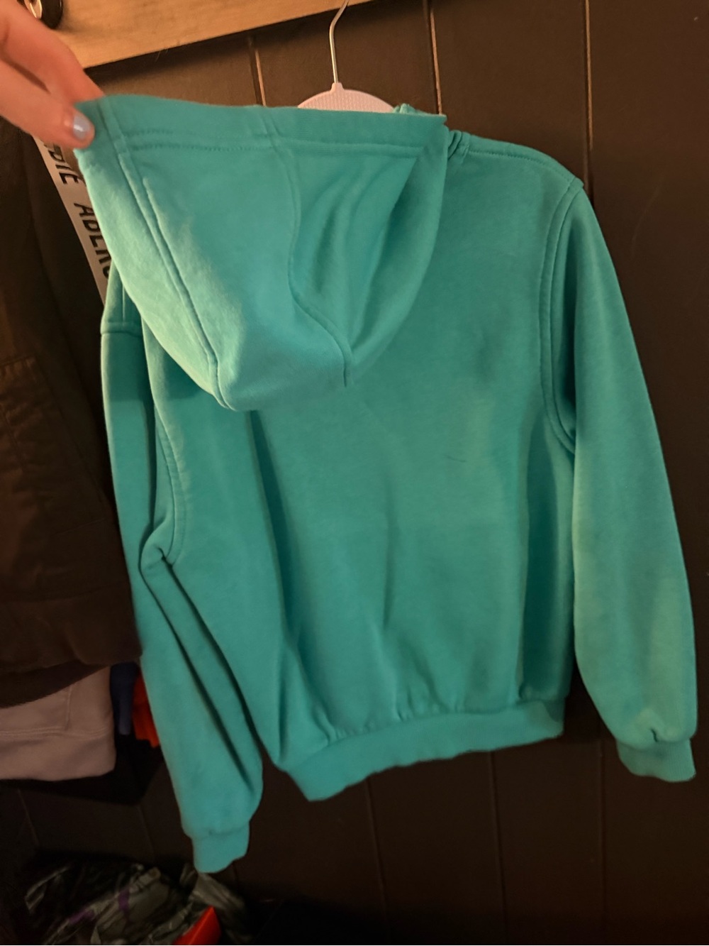 Kids Teal Hooded Sweatshirt - Casual Pullover Hoodie
Youth Small, Nike.